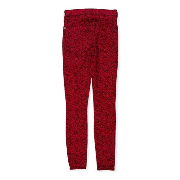 Alice + Olivia Ruby Red & Black Mini Leopard Print Pants |Size: 24| - Picture 7 of 10